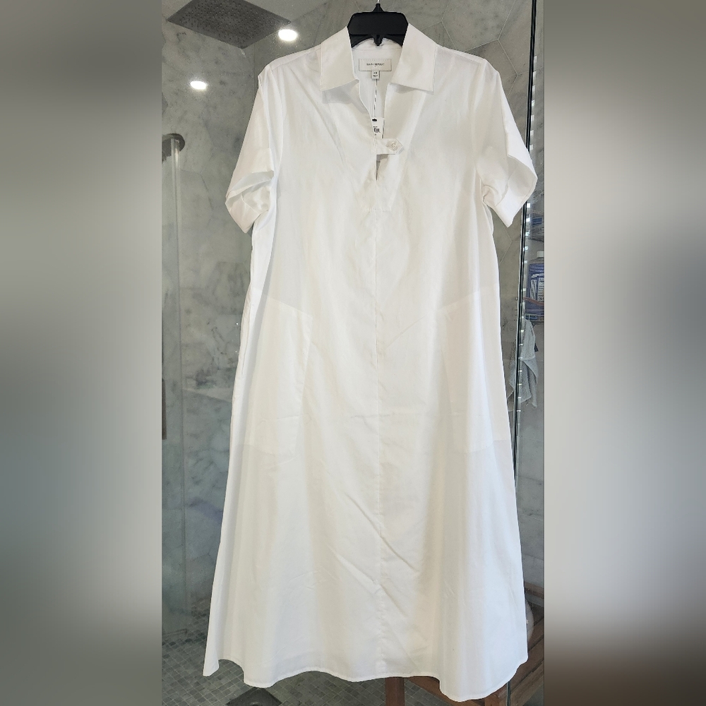 BRAND NEW Banana Republic Midi White Shirt Dress Size XS